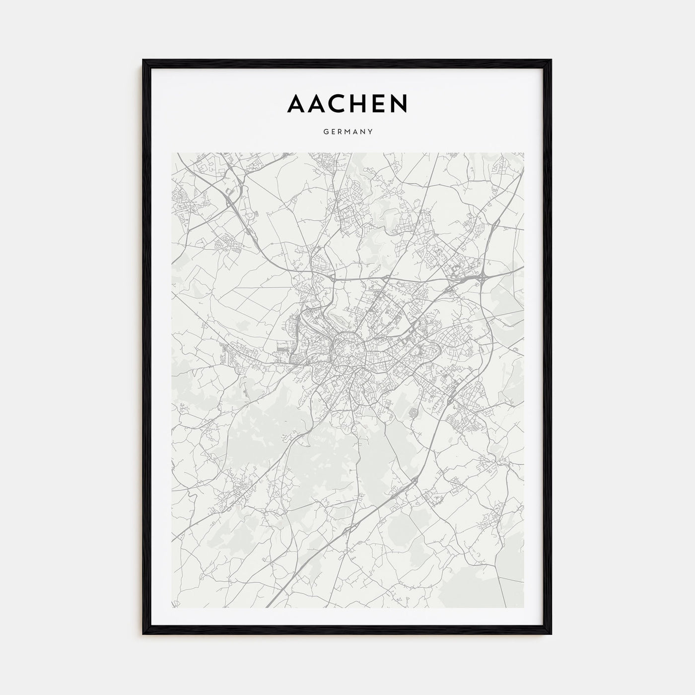 Aachen Map Portrait Poster