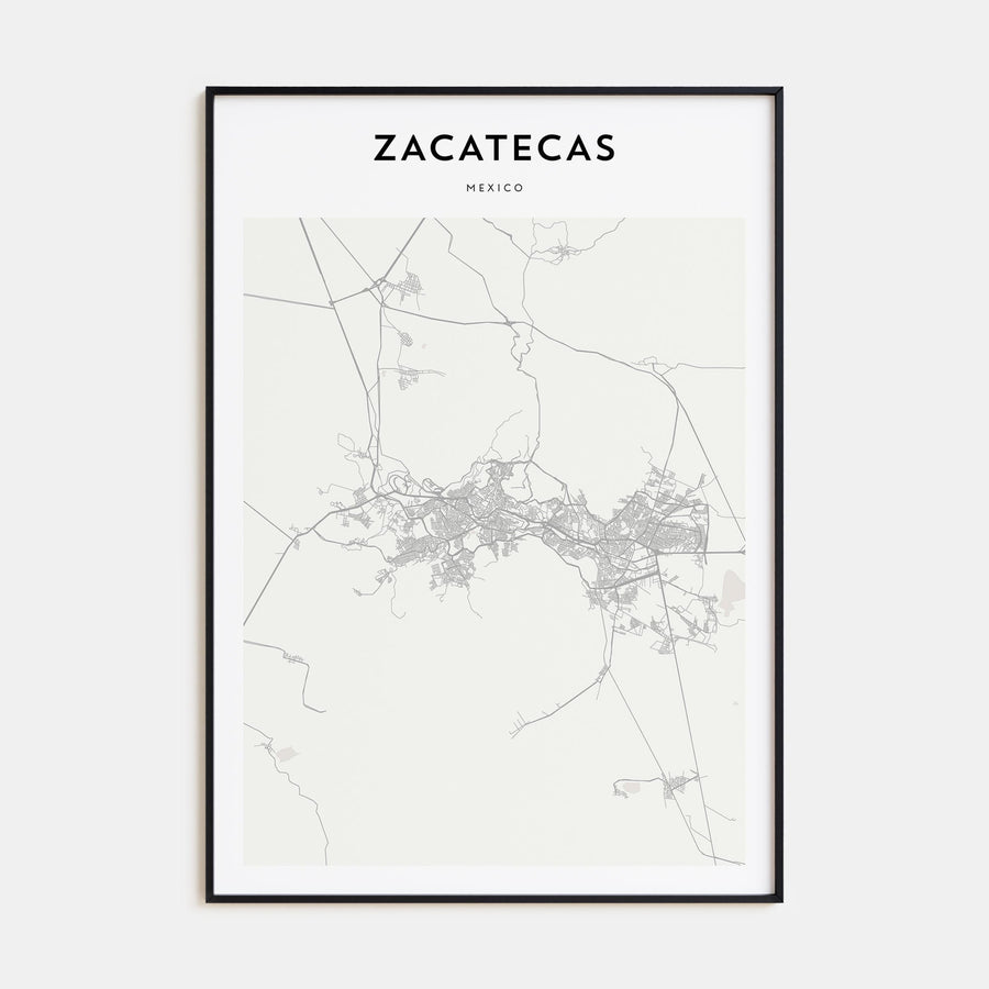 Zacatecas Map Portrait Poster