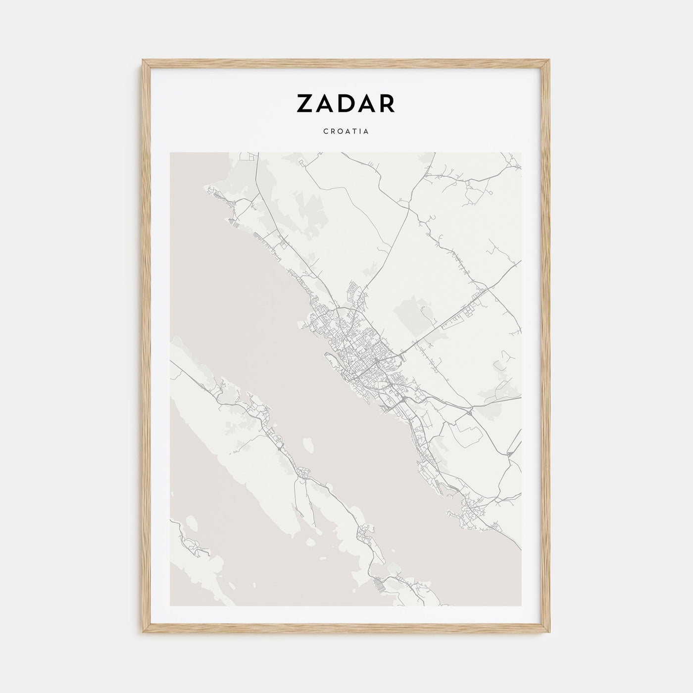 Zadar Map Portrait Poster
