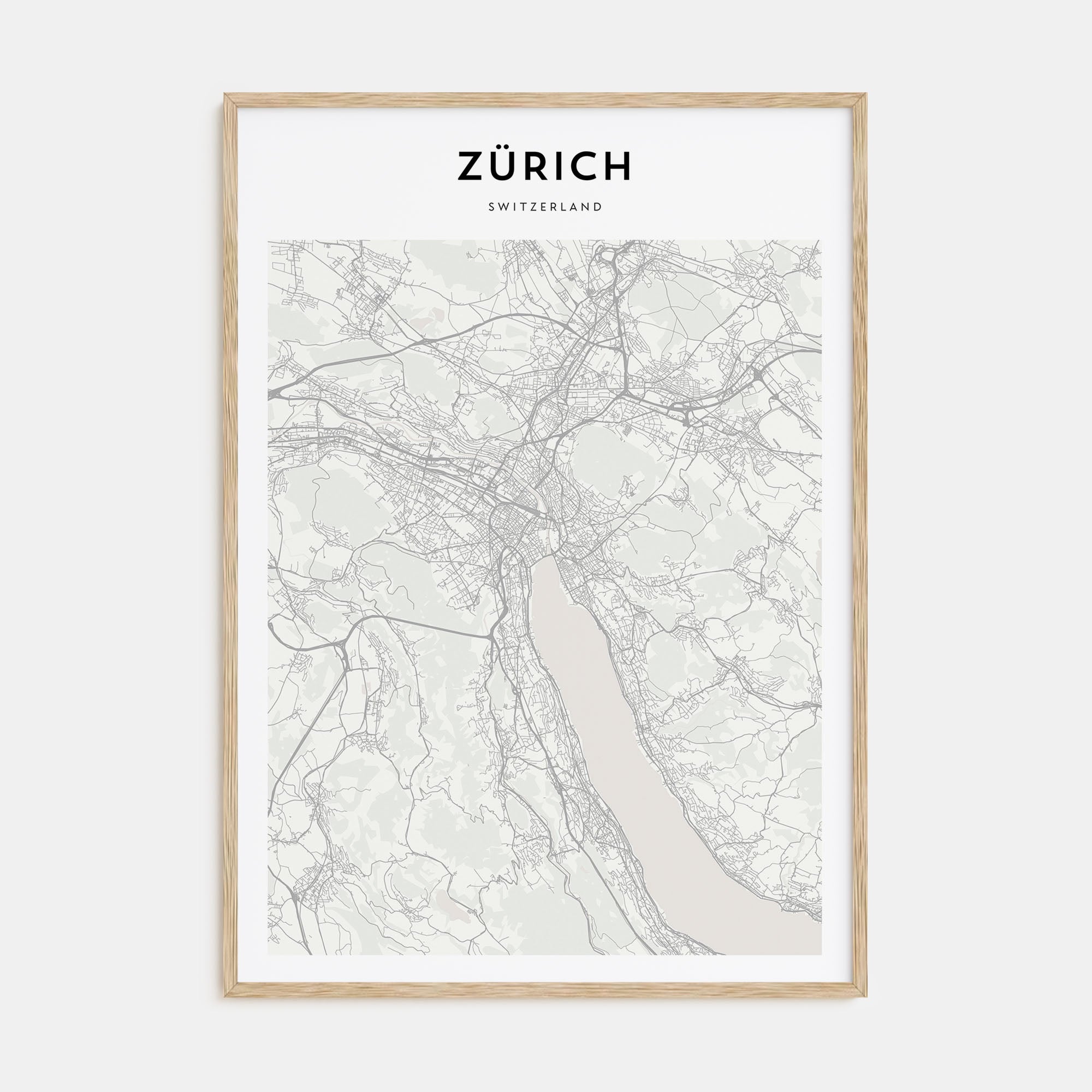 Zürich Map Portrait Poster
