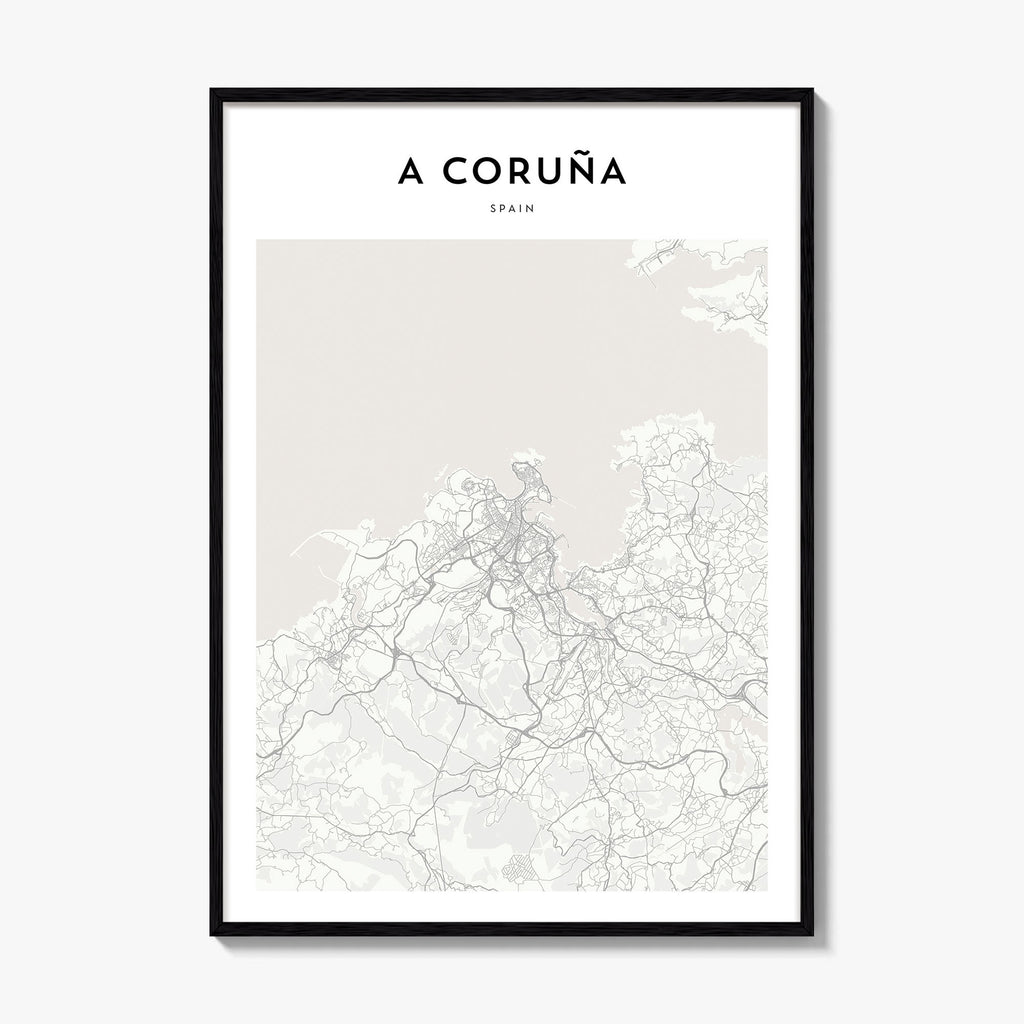 A Coruna Map Poster