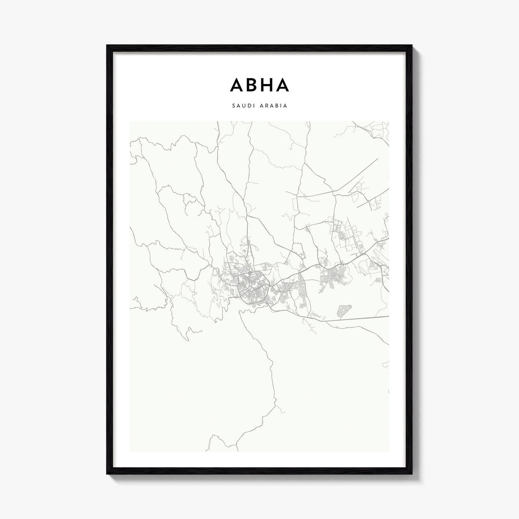 Abha Map Poster