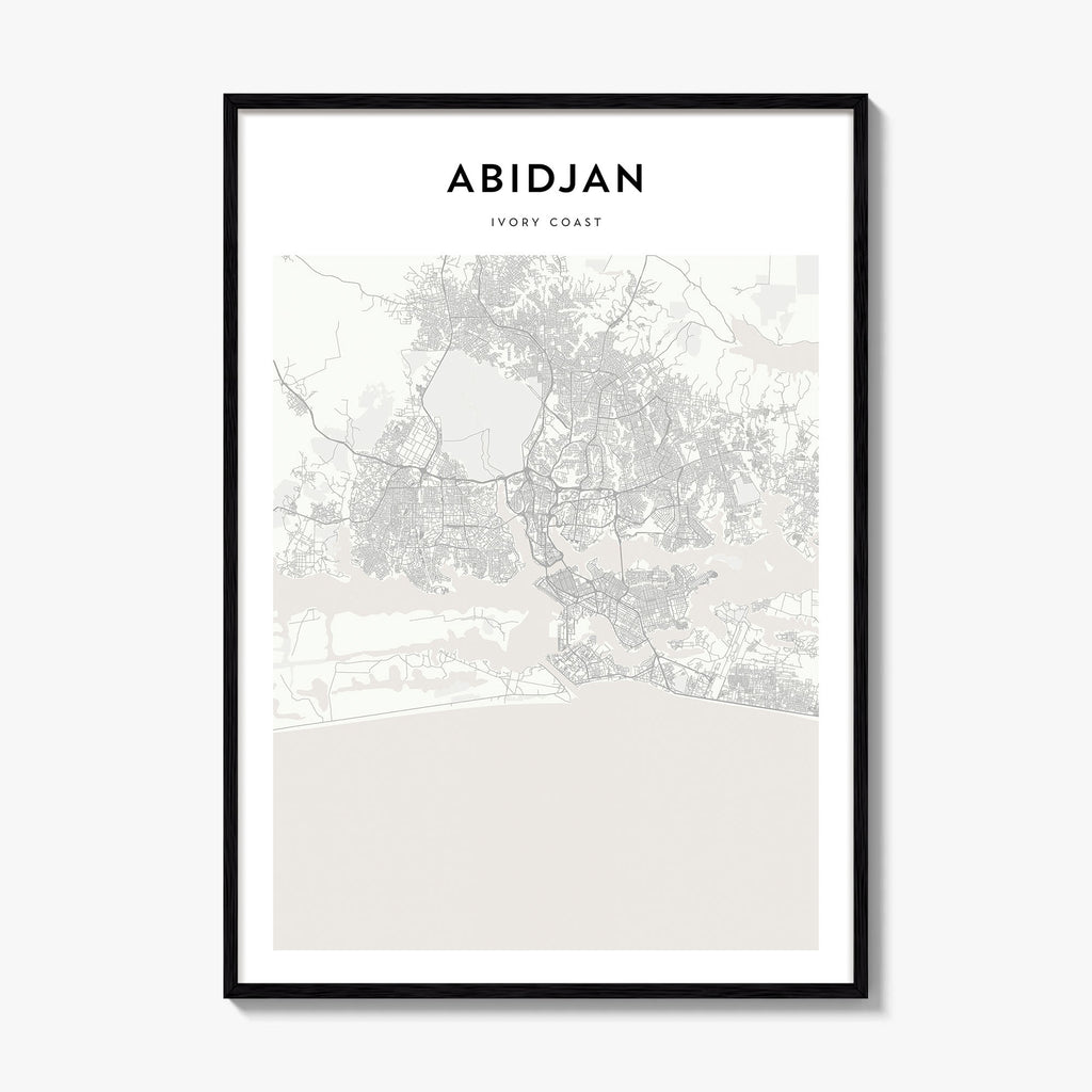 Abidjan Map Poster