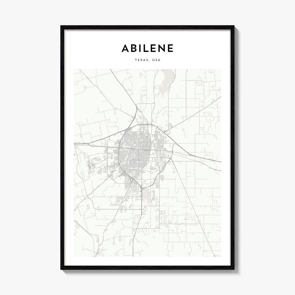 Abilene Map Poster