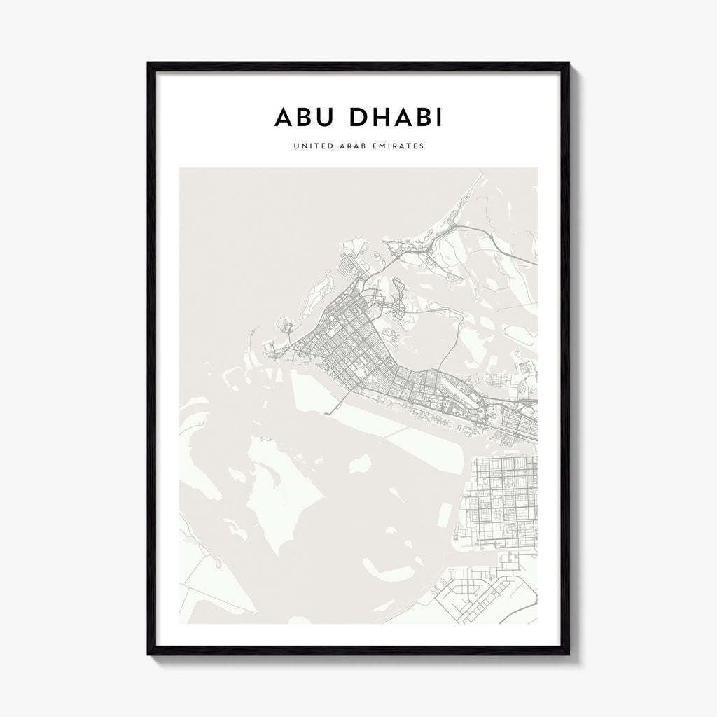 Abu Dhabi Map Poster