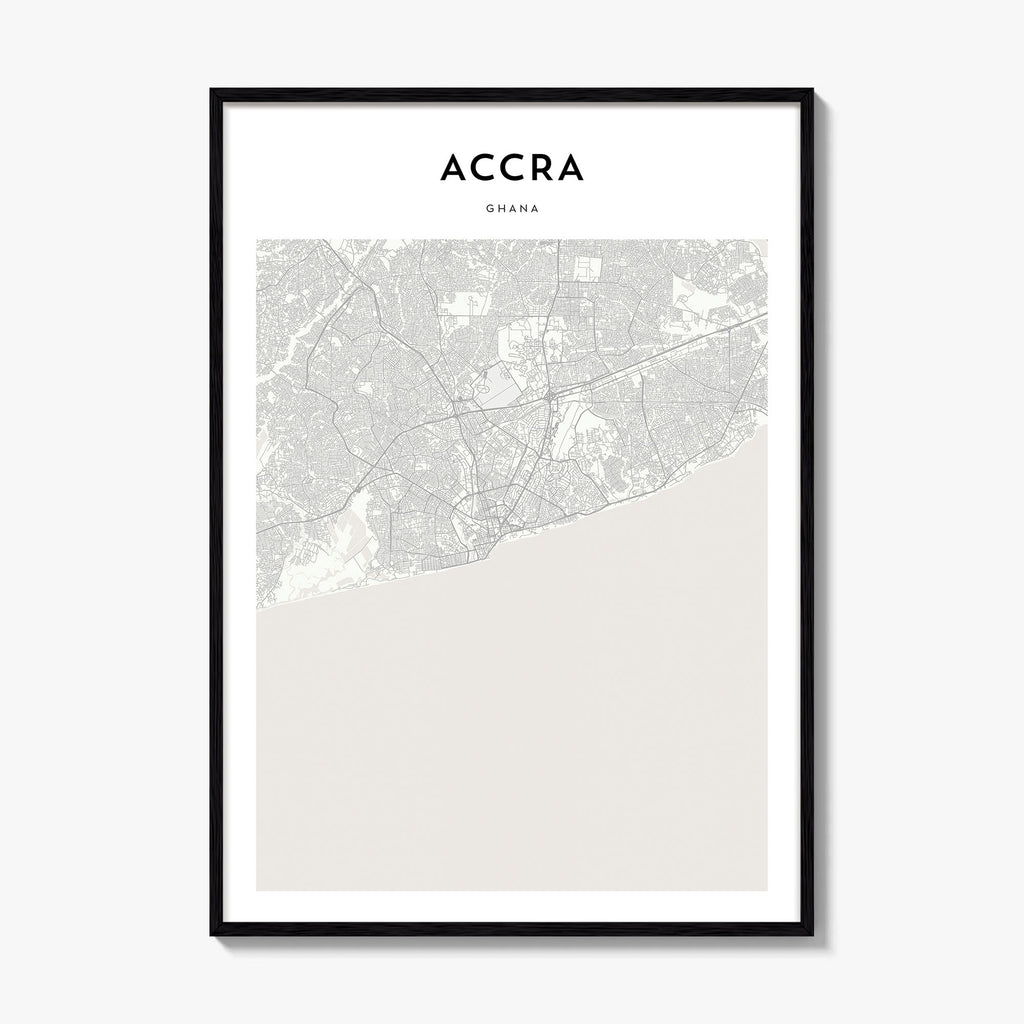 Accra Map Poster