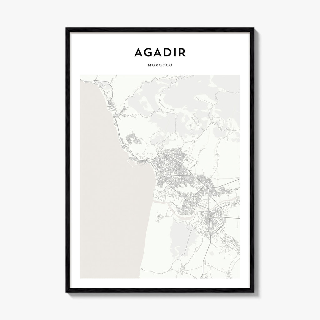 Agadir Map Poster