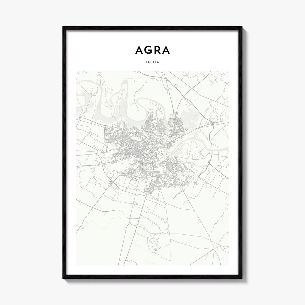 Agra Map Poster