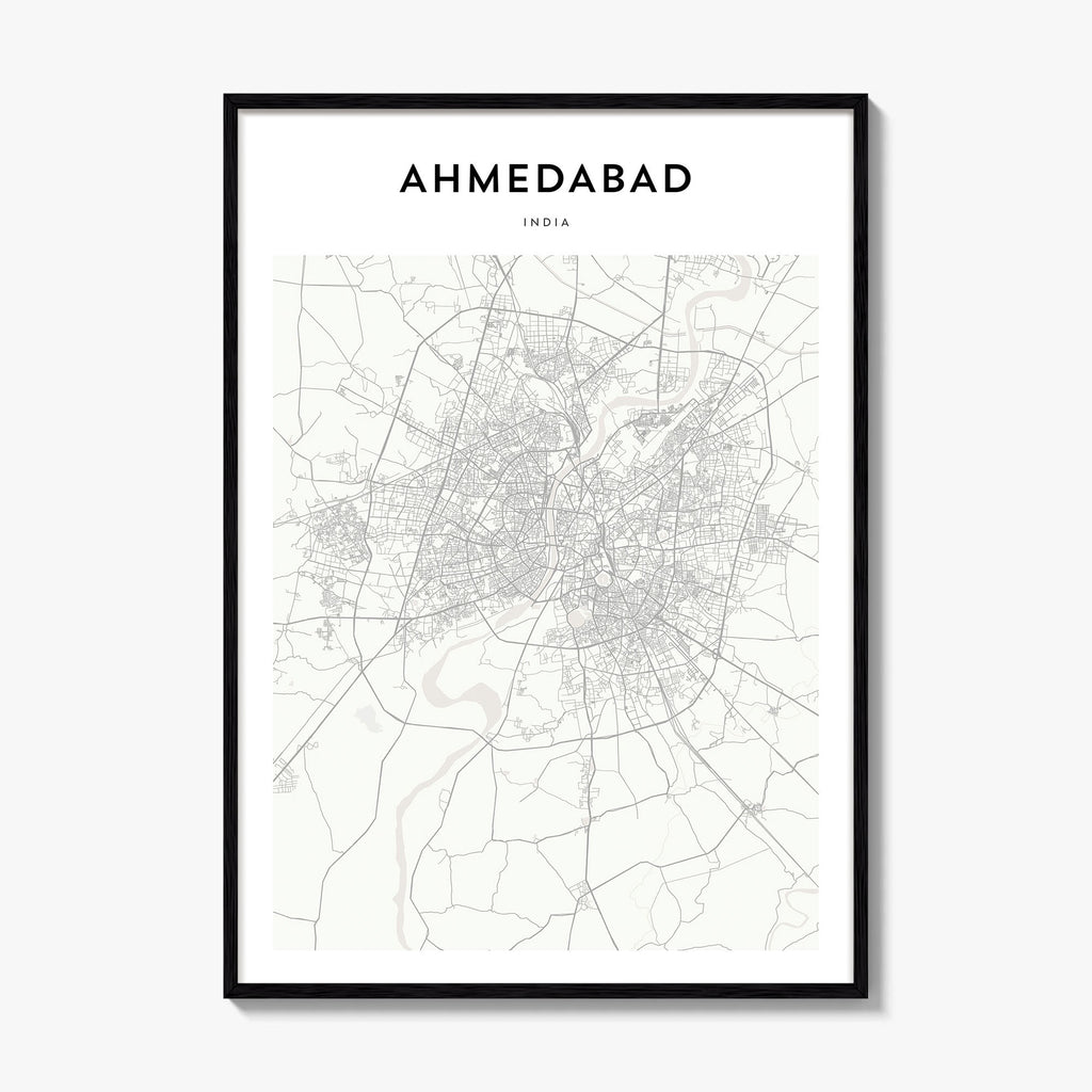 Ahmedabad Map Poster