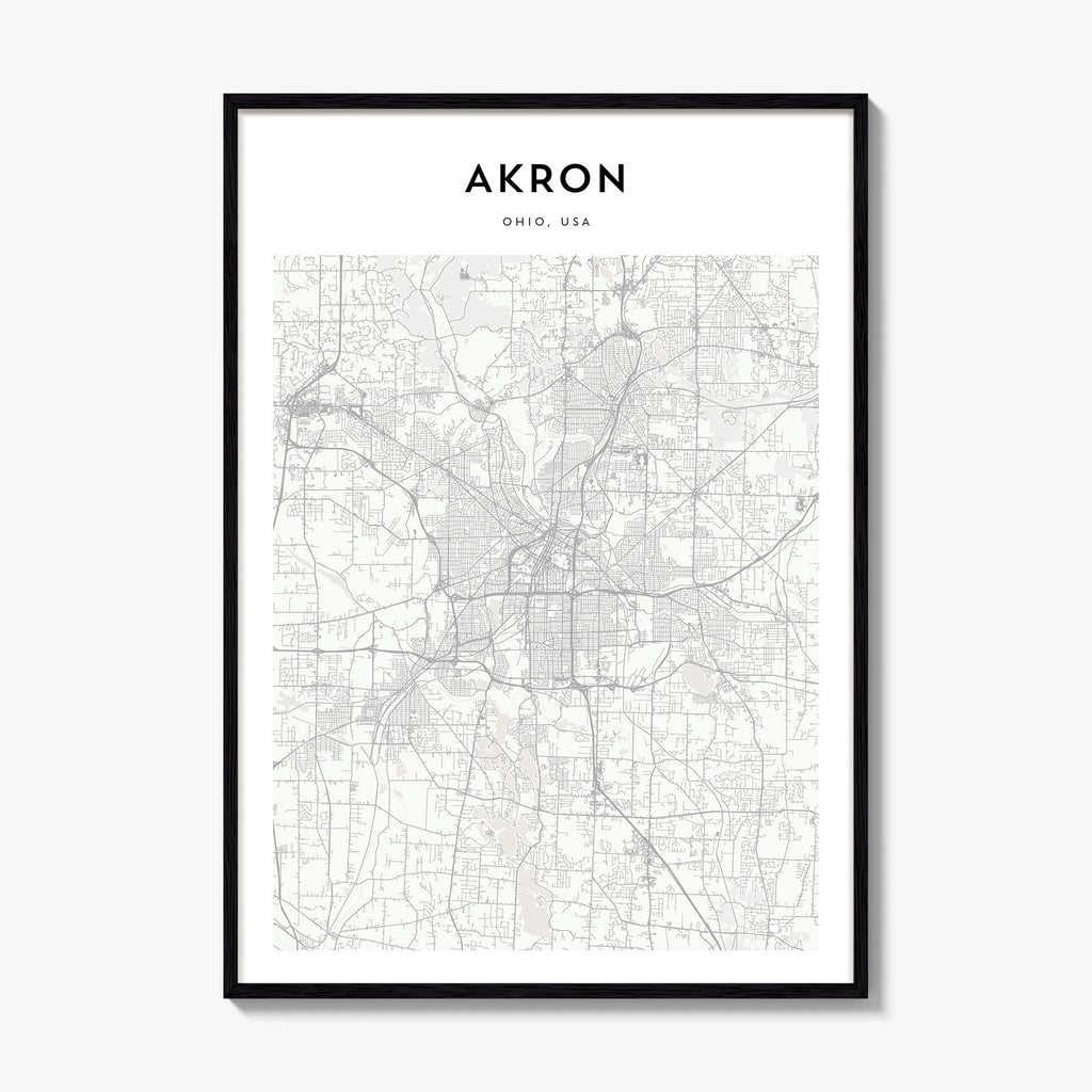 Akron Map Poster
