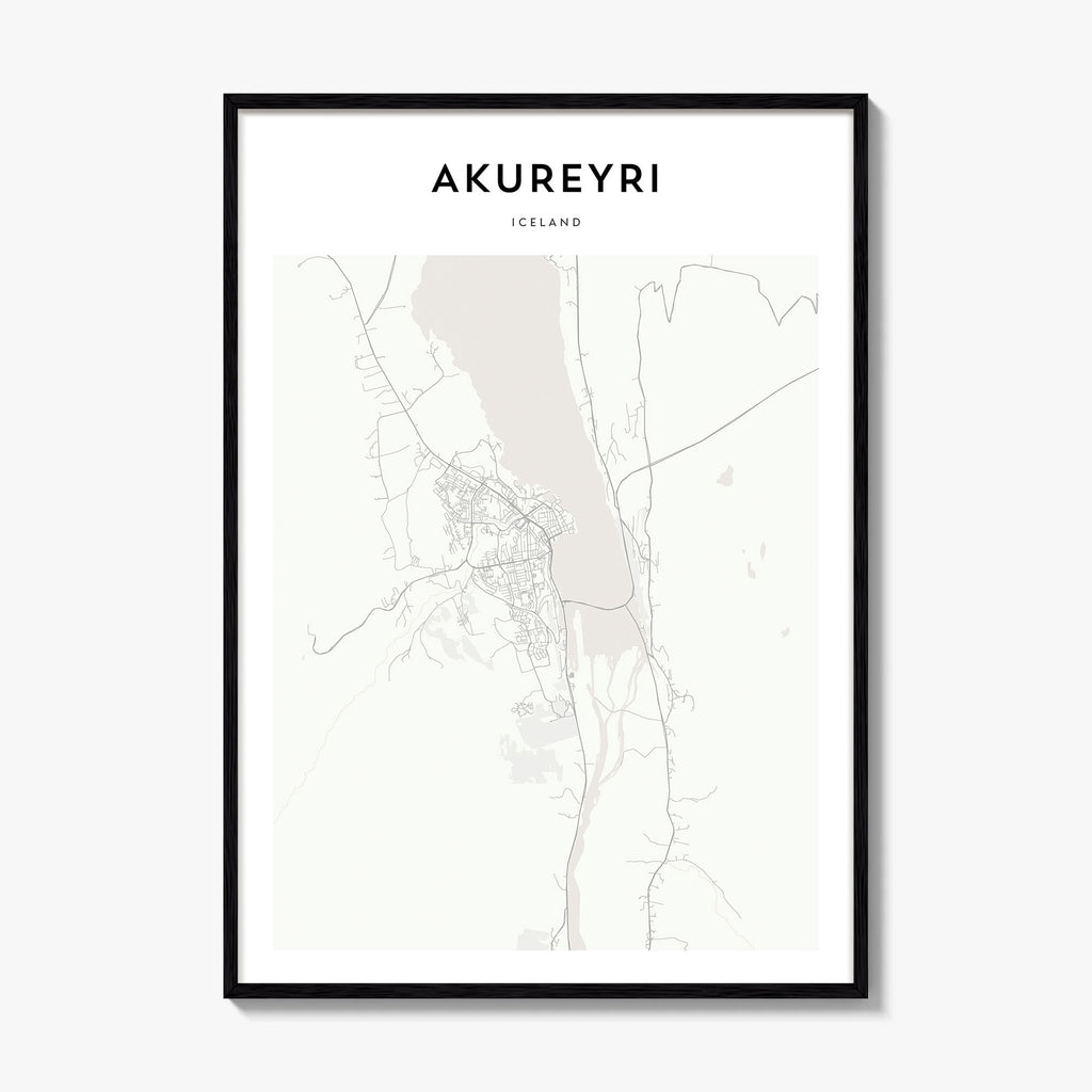 Akureyri Map Poster
