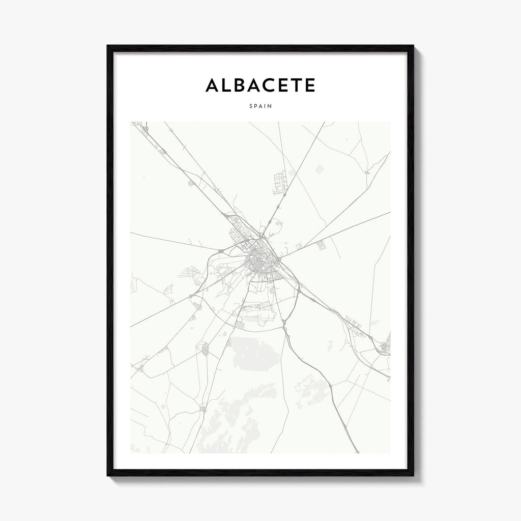 Albacete Map Poster