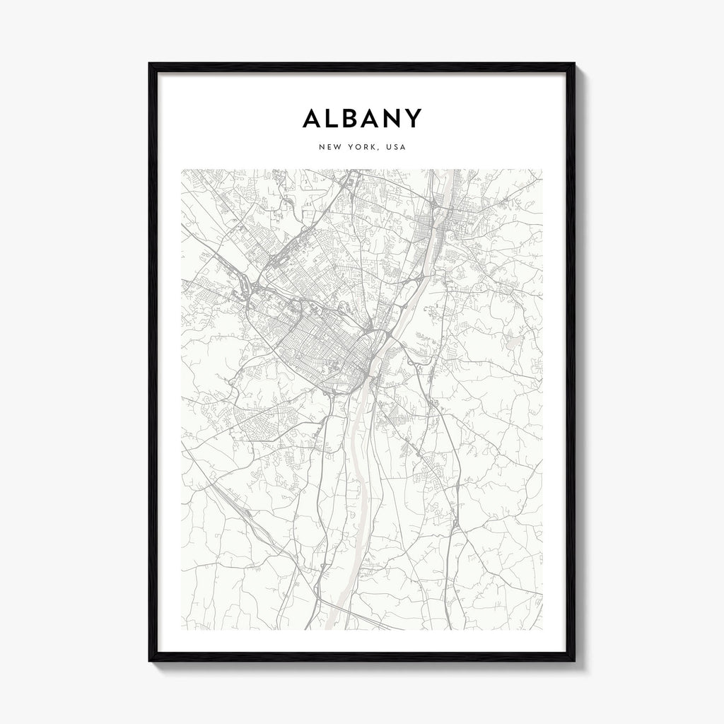 Albany New York Map Poster