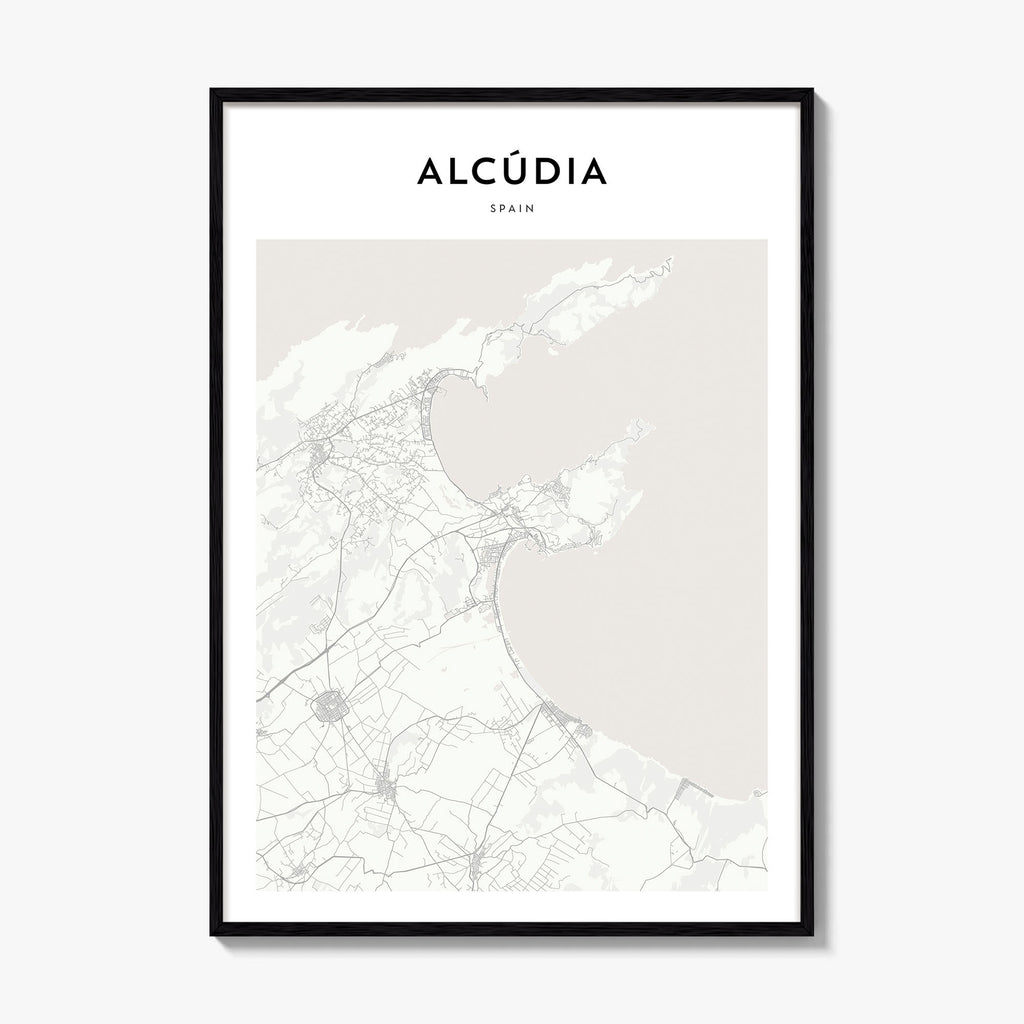 Alcudia Map Poster
