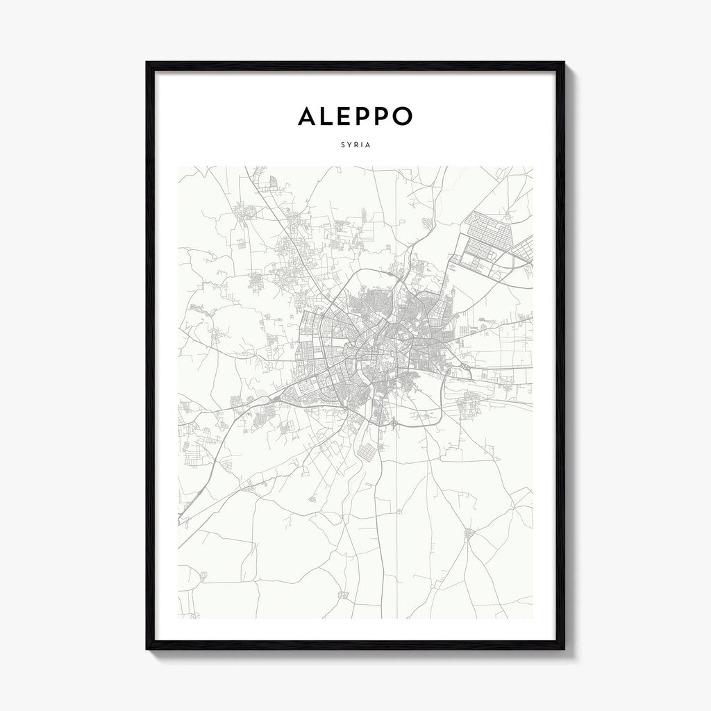 Aleppo Map Poster