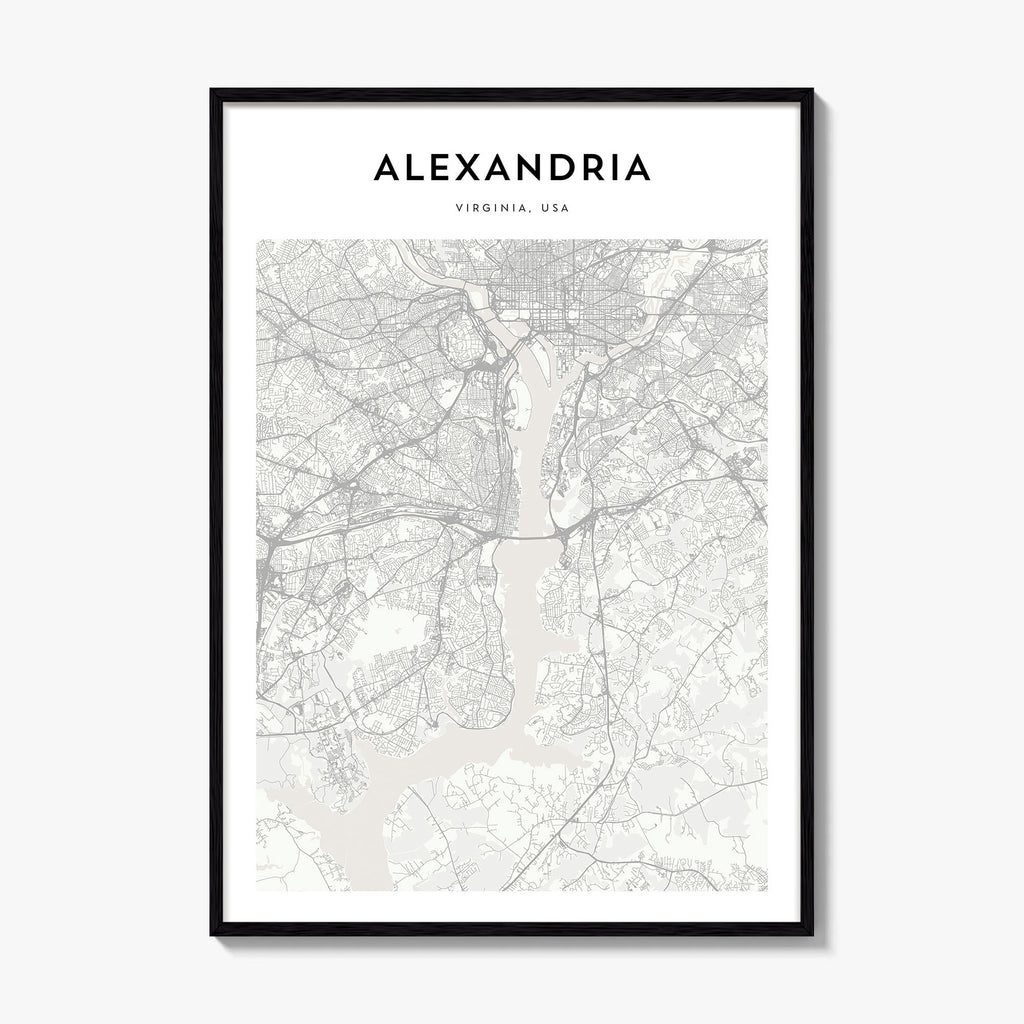 Alexandria Virginia Map Poster