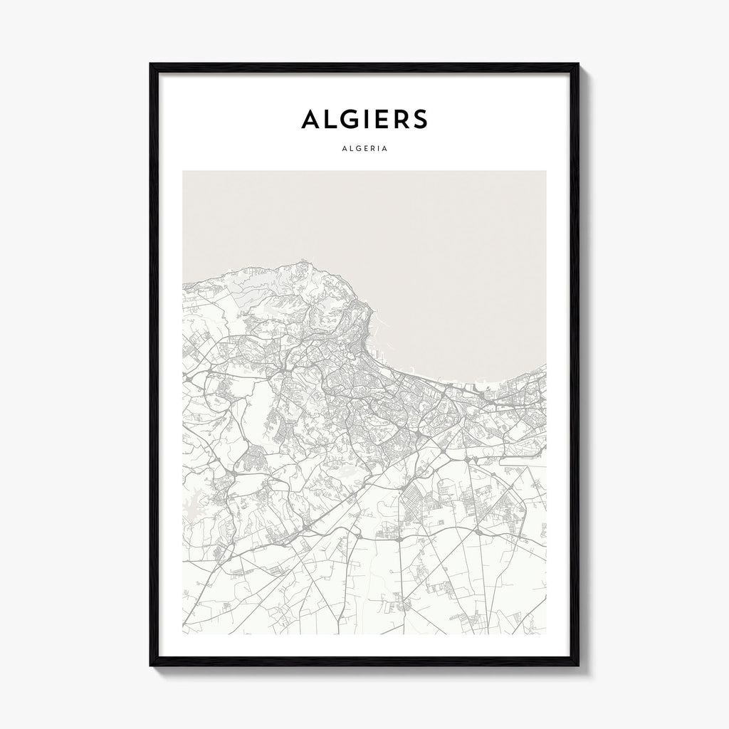 Algiers Map Poster