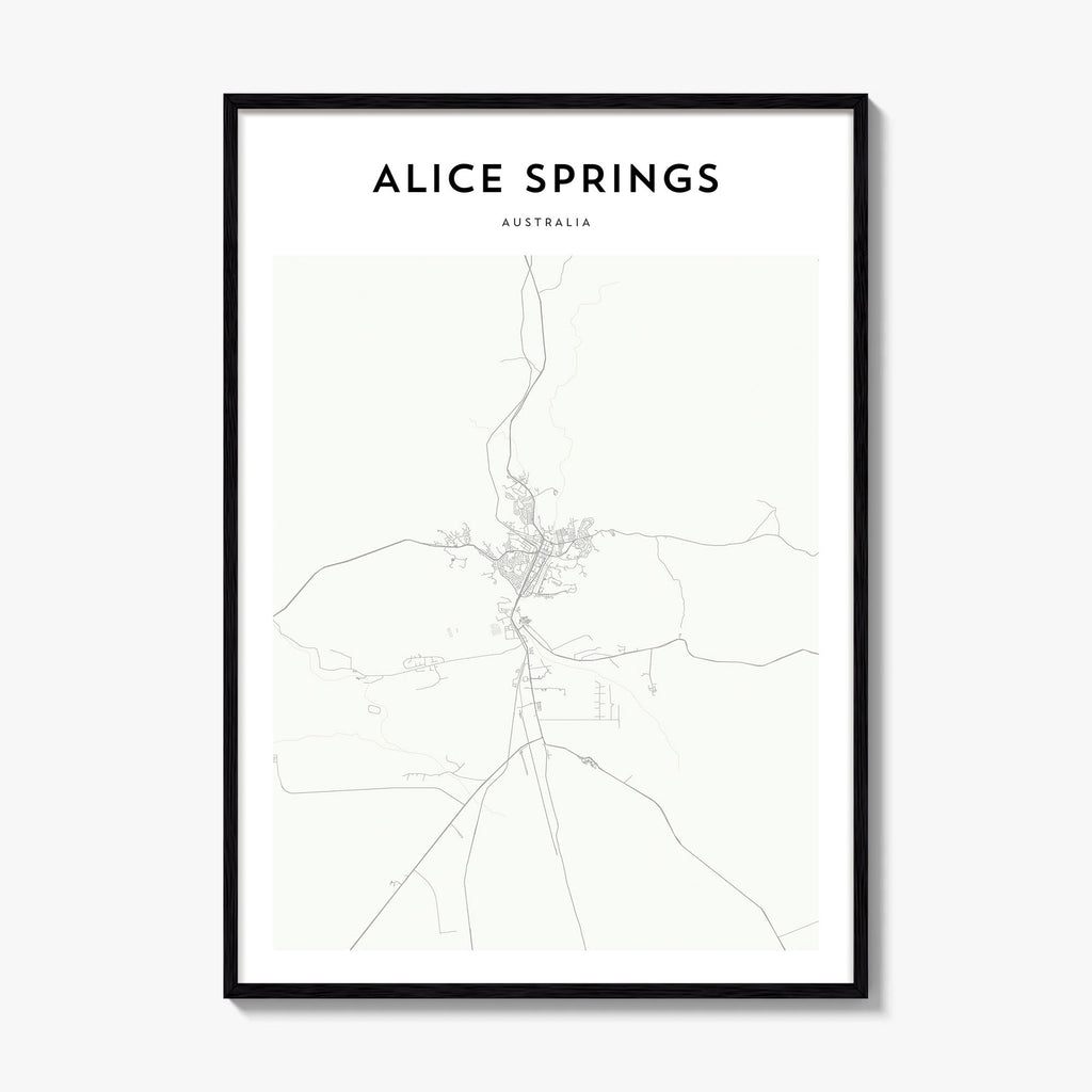 Alice Springs Map Poster