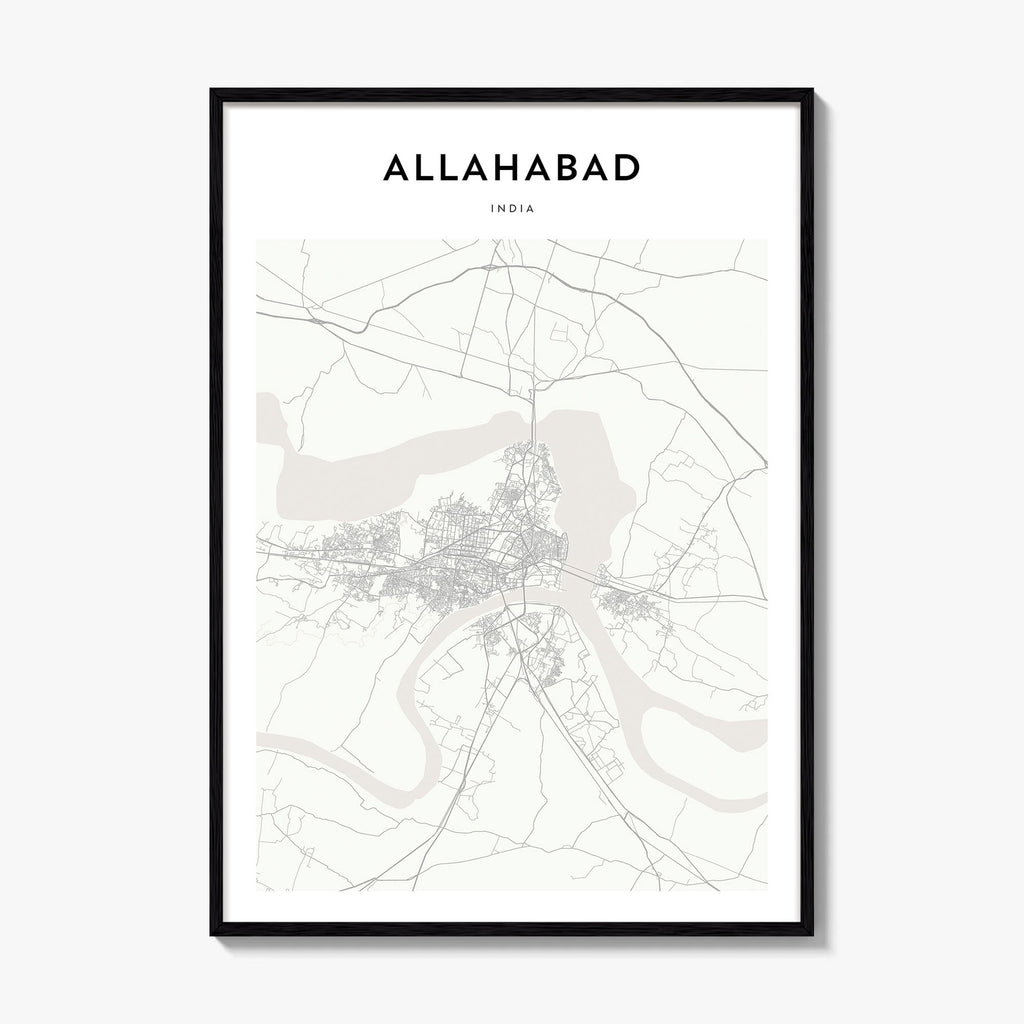 Allahabad Map Poster