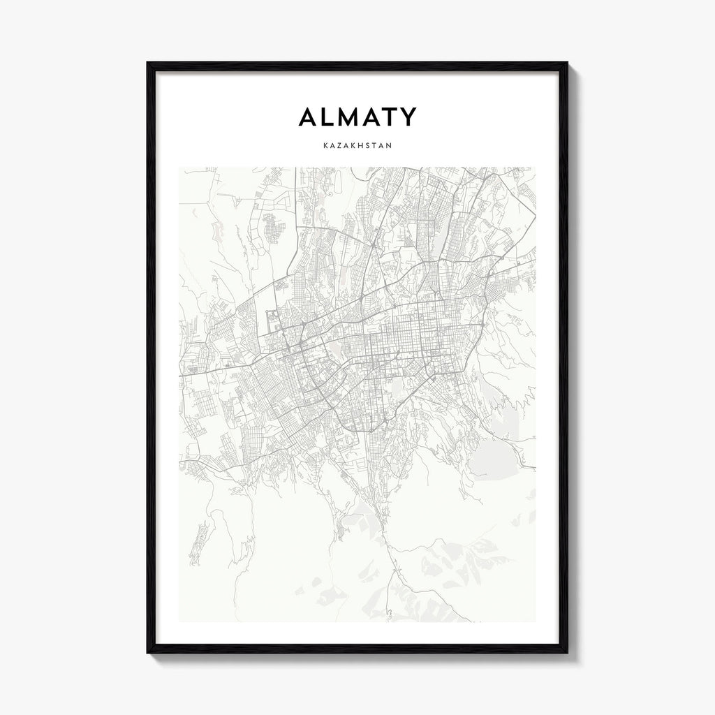 Almaty Map Poster