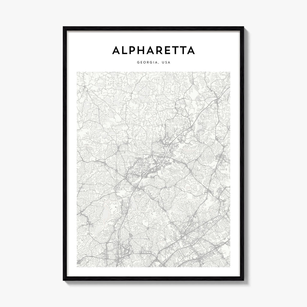 Alpharetta Map Poster
