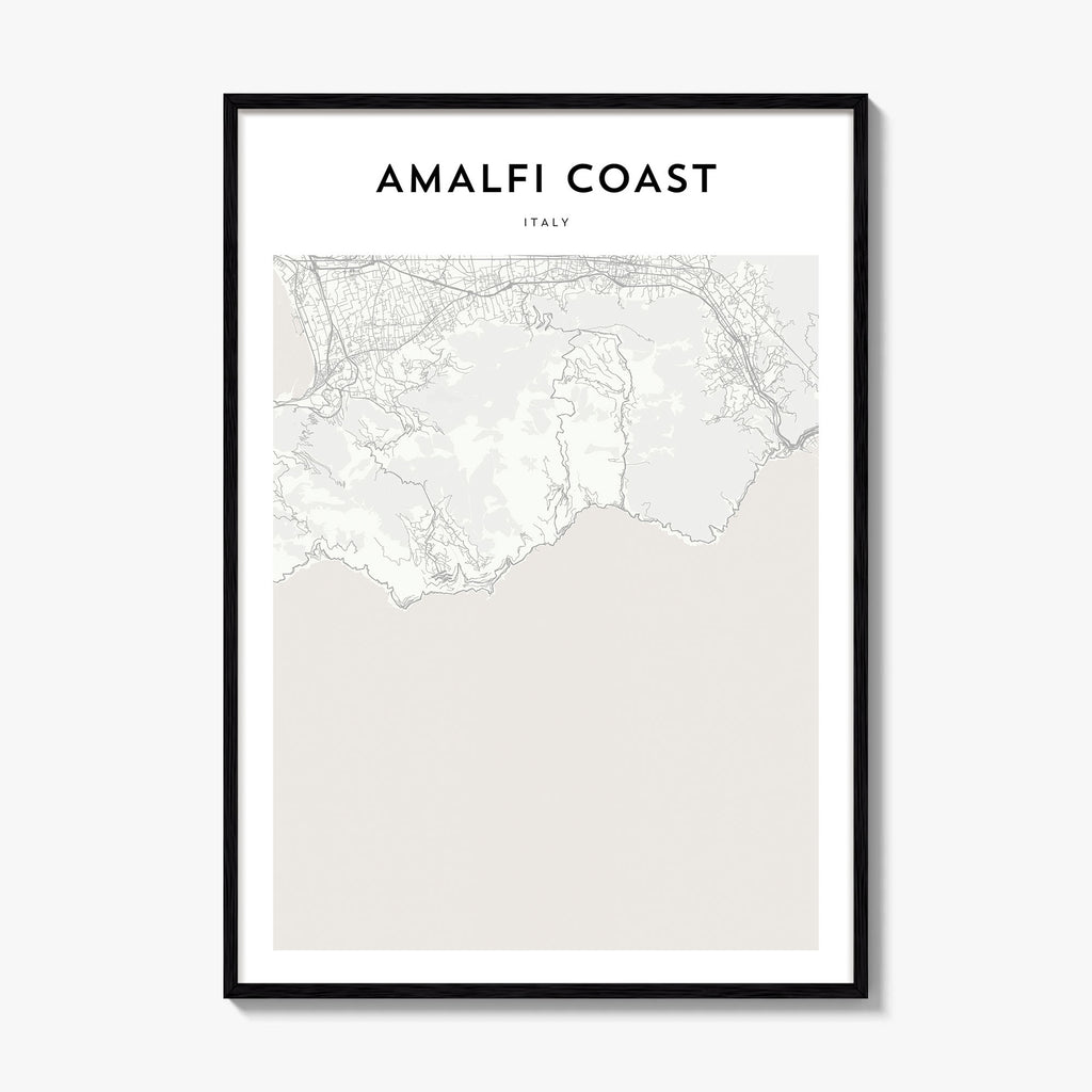 Amalfi Coast Map Poster