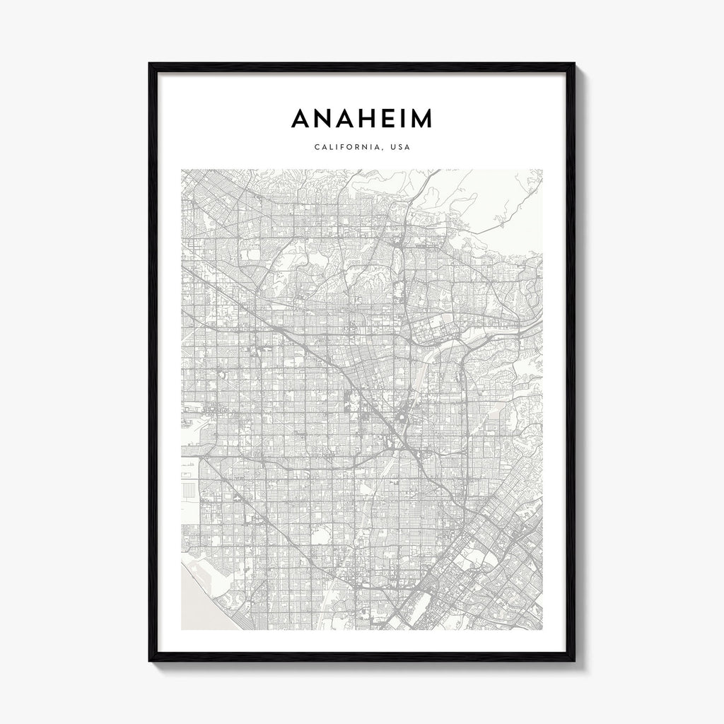 Anaheim Map Poster
