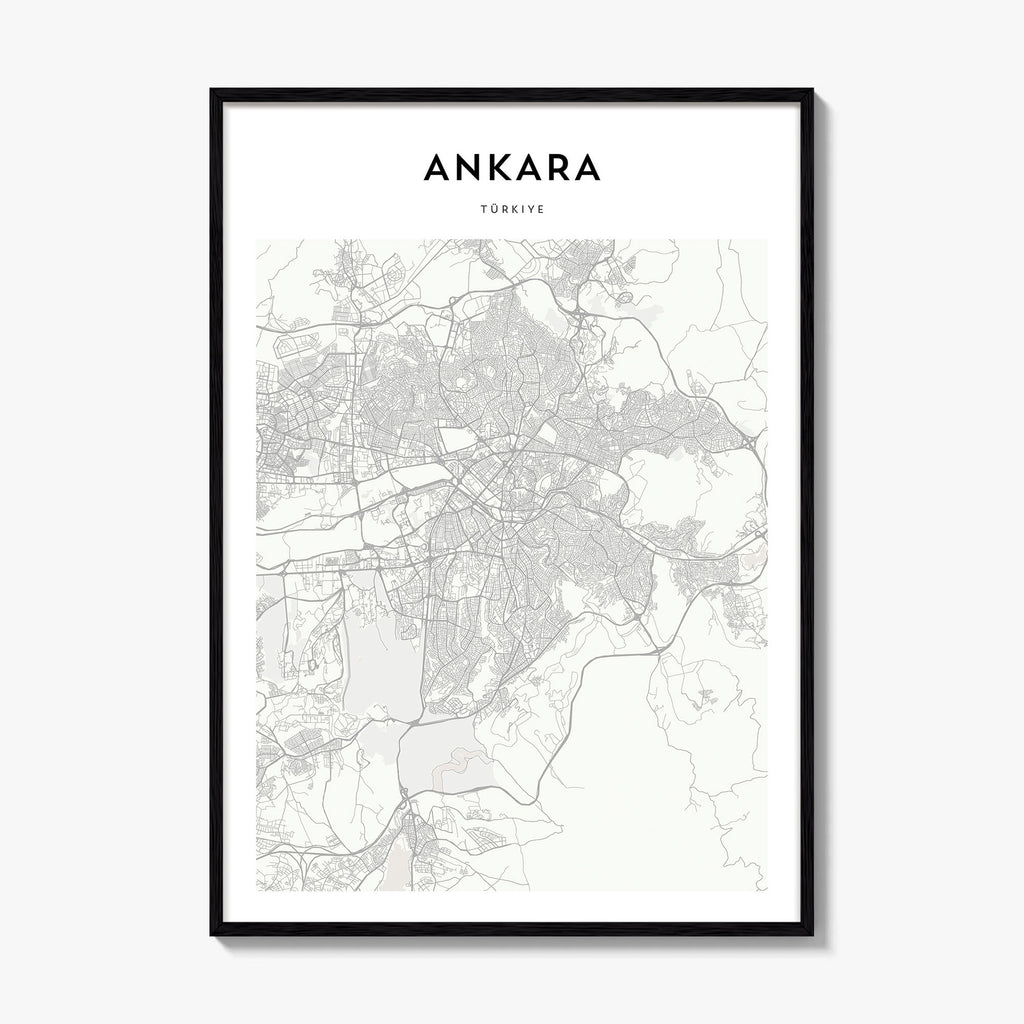 Ankara Map Poster