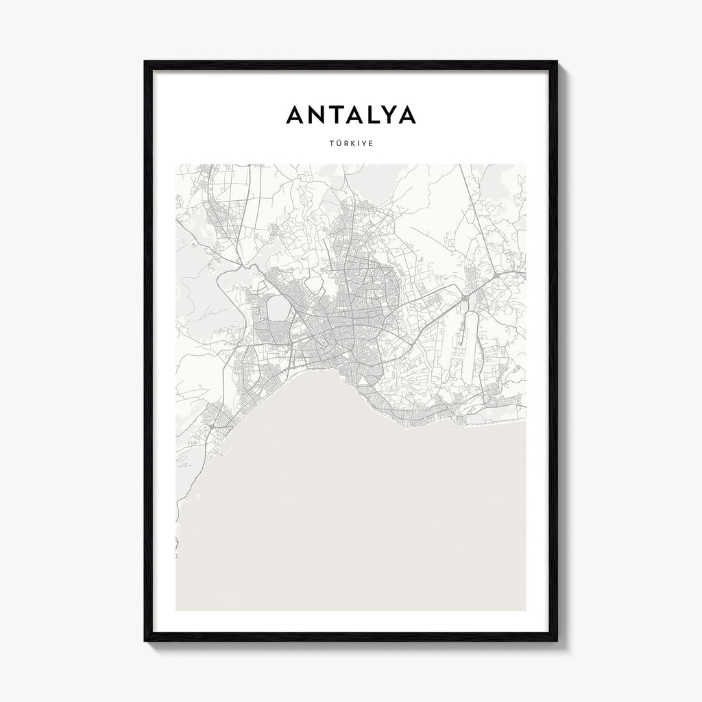 Antalya Map Poster