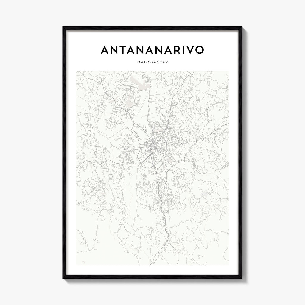 Antananarivo Map Poster
