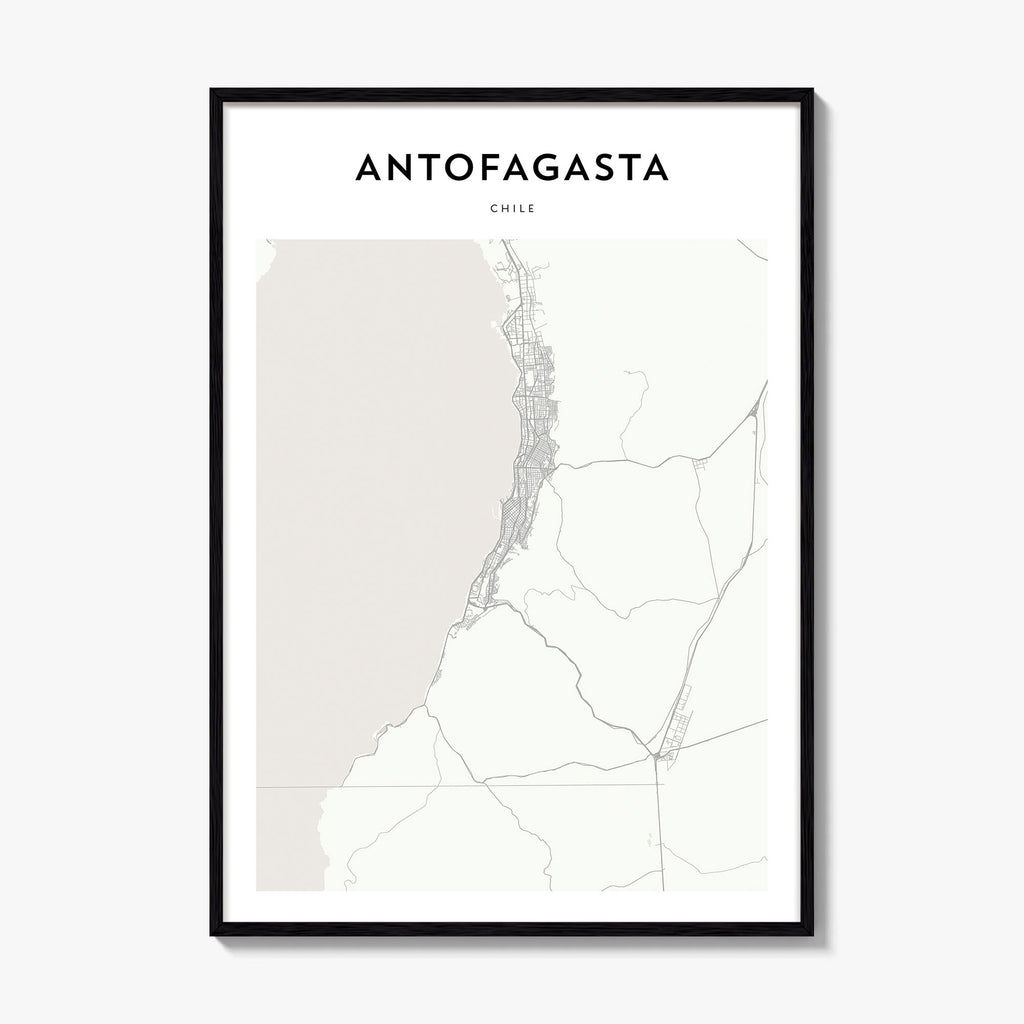 Antofagasta Map Poster
