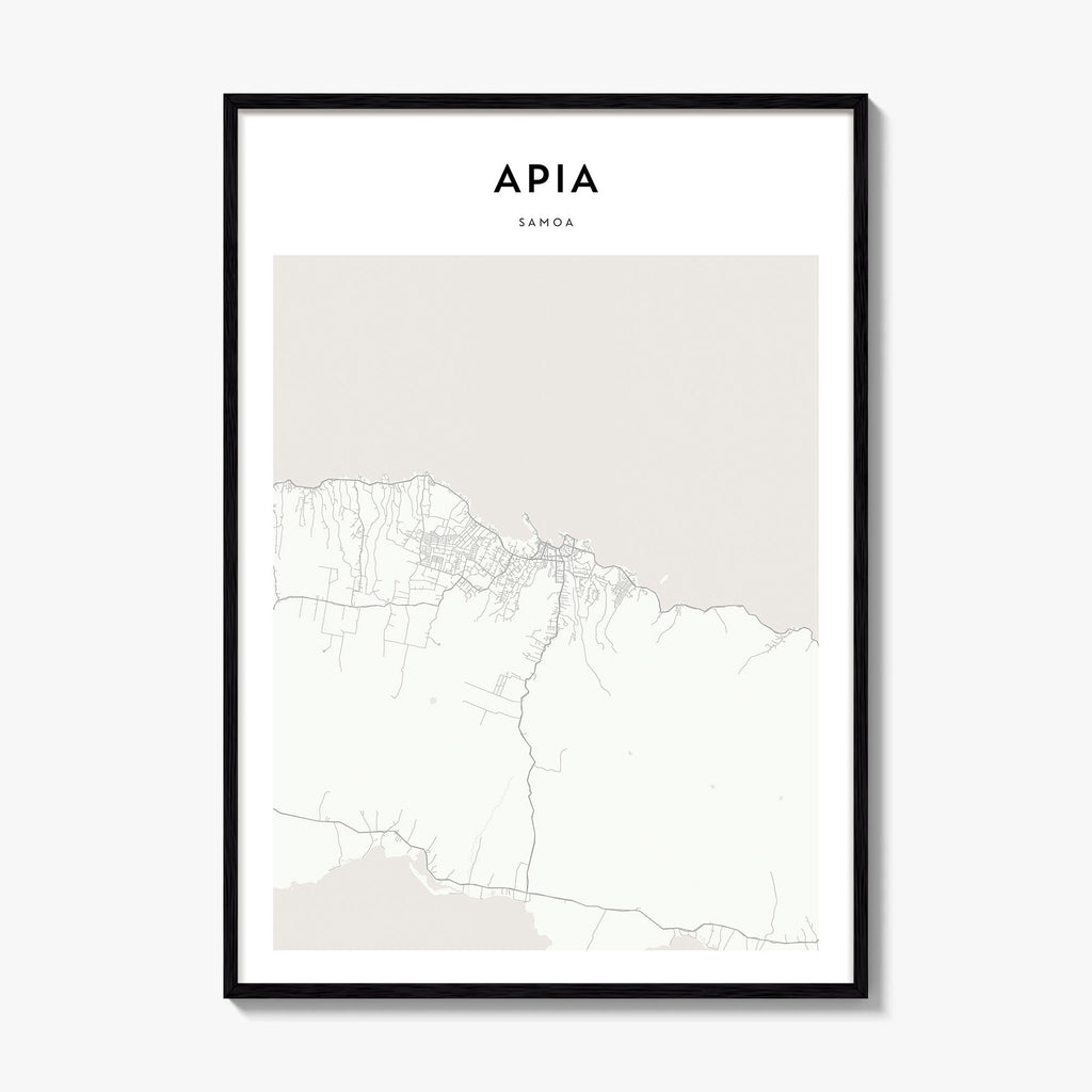 Apia Map Poster