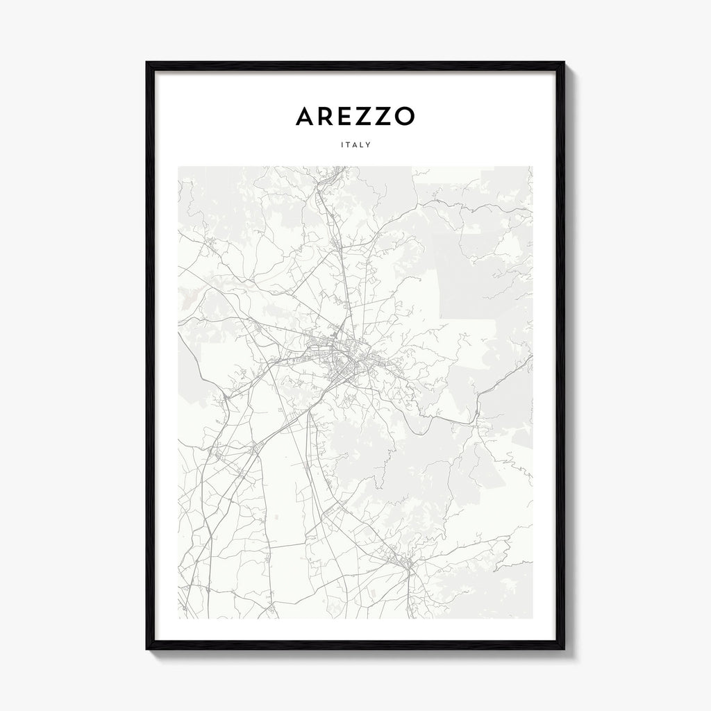 Arezzo Map Poster