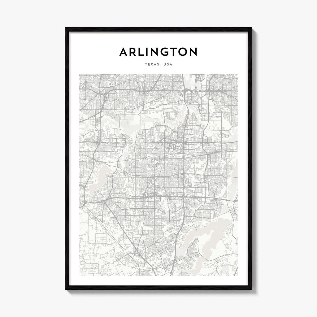 Arlington Texas Map Poster