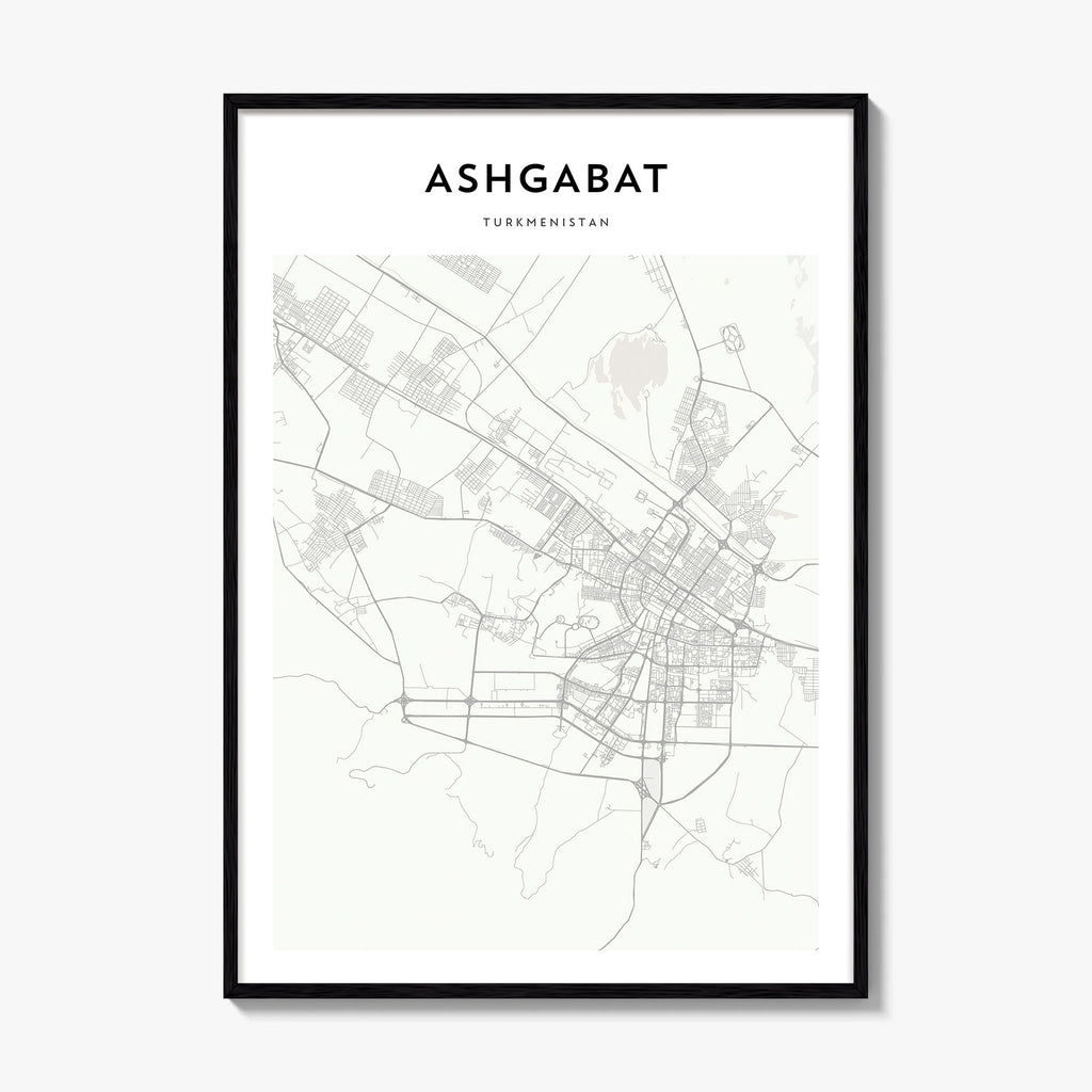 Ashgabat Map Poster