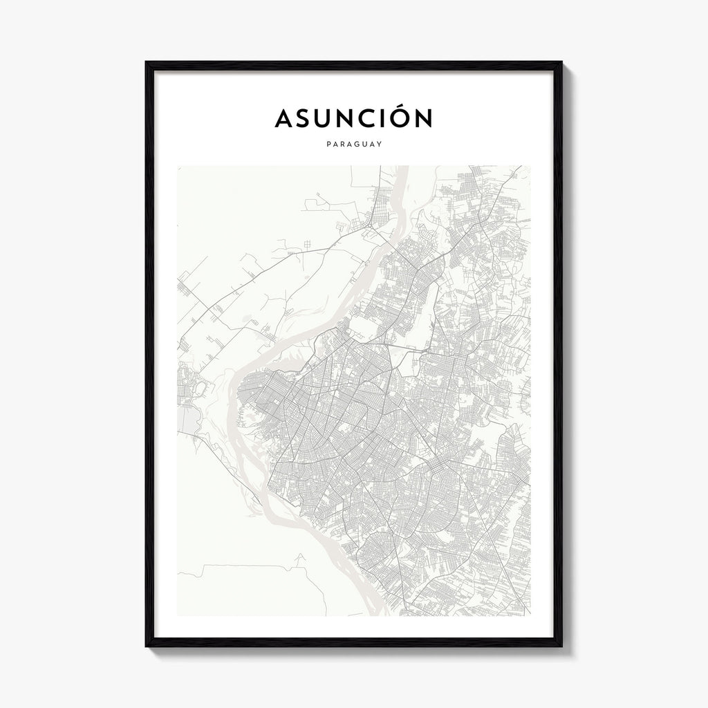Asuncion Map Poster