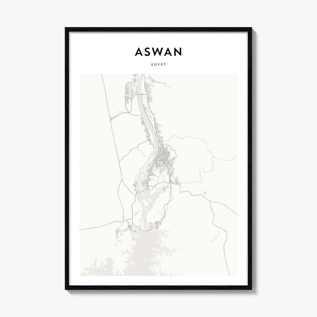 Aswan Map Poster