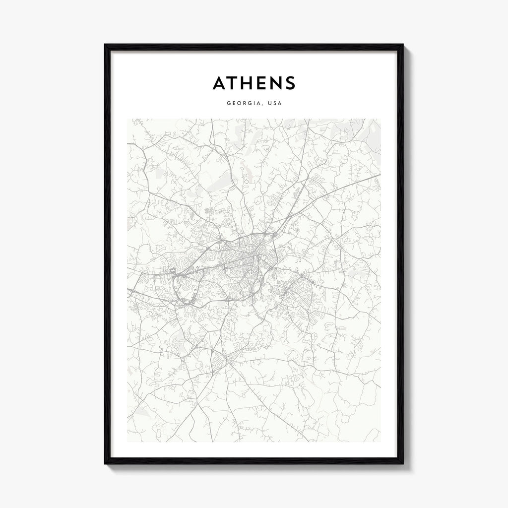 Athens Georgia Map Poster