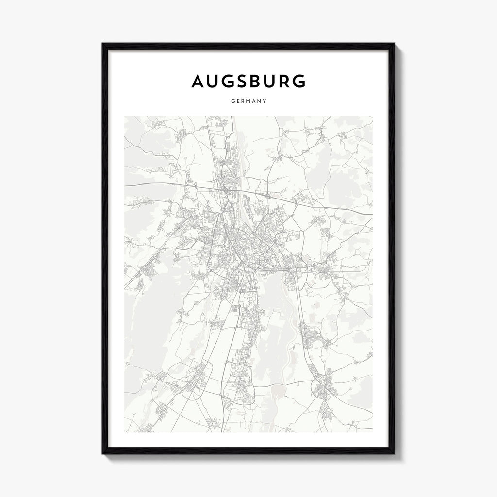 Augsburg Map Poster