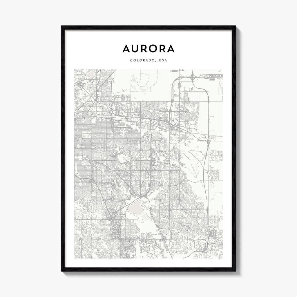 Aurora Colorado Map Poster