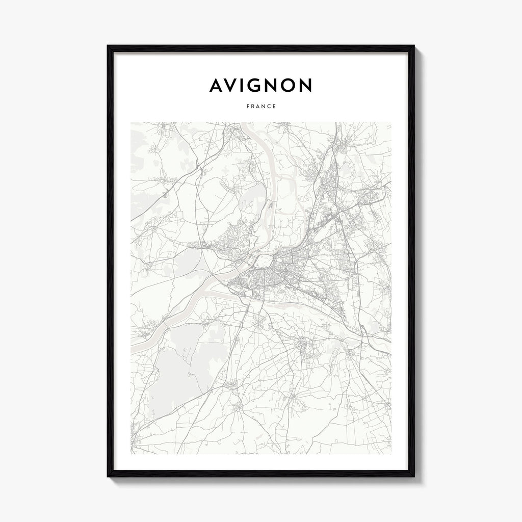Avignon Map Poster