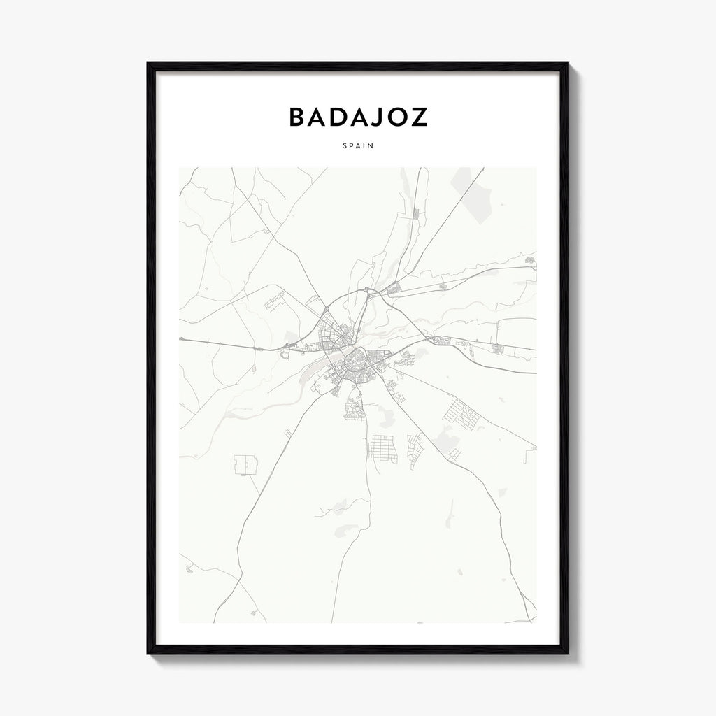Badajoz Map Poster