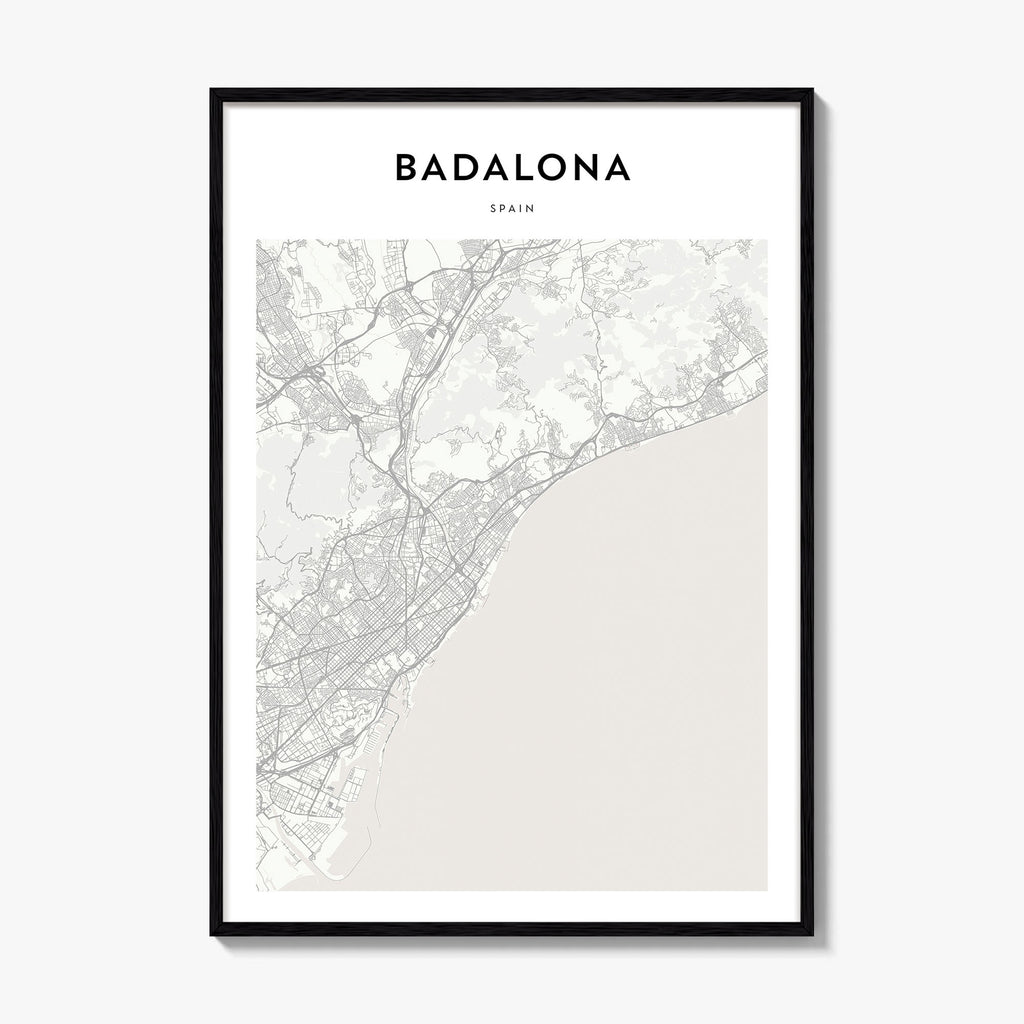 Badalona Map Poster