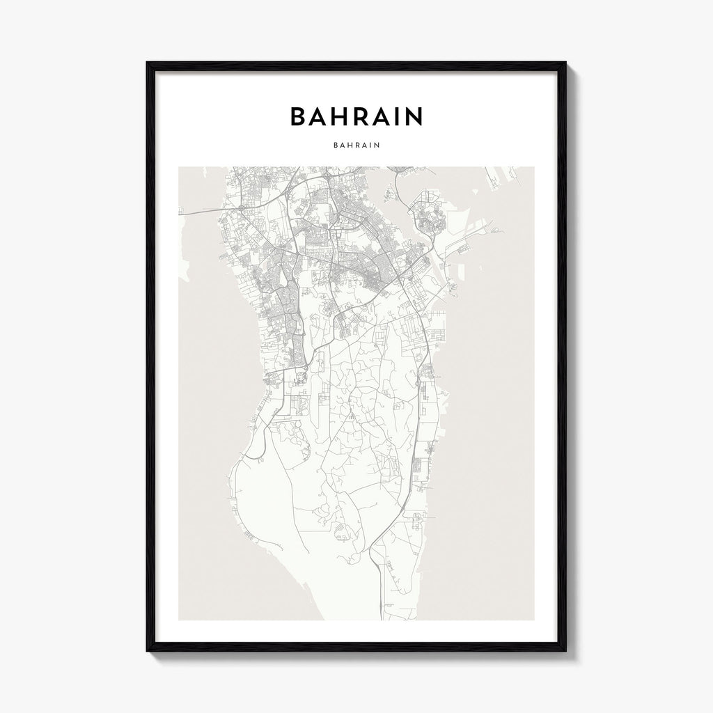 Bahrain Map Poster