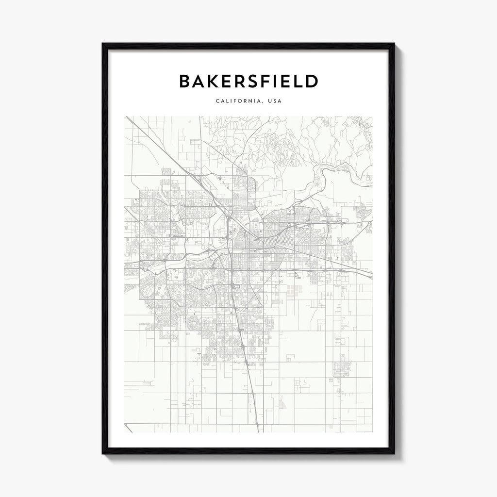 Bakersfield Map Poster