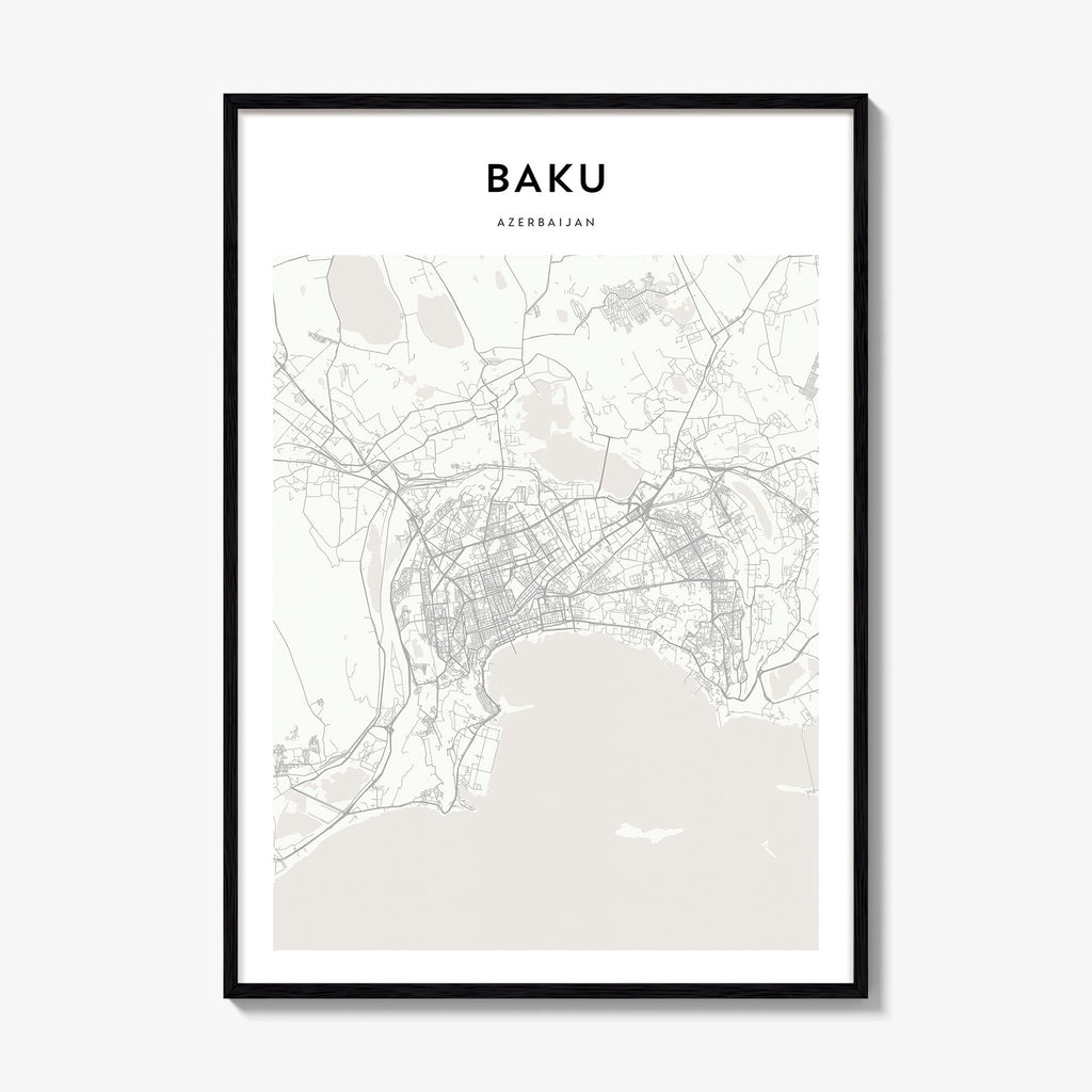 Baku Map Poster