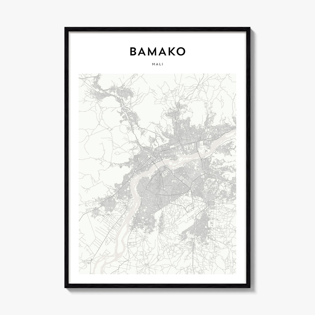 Bamako Map Poster