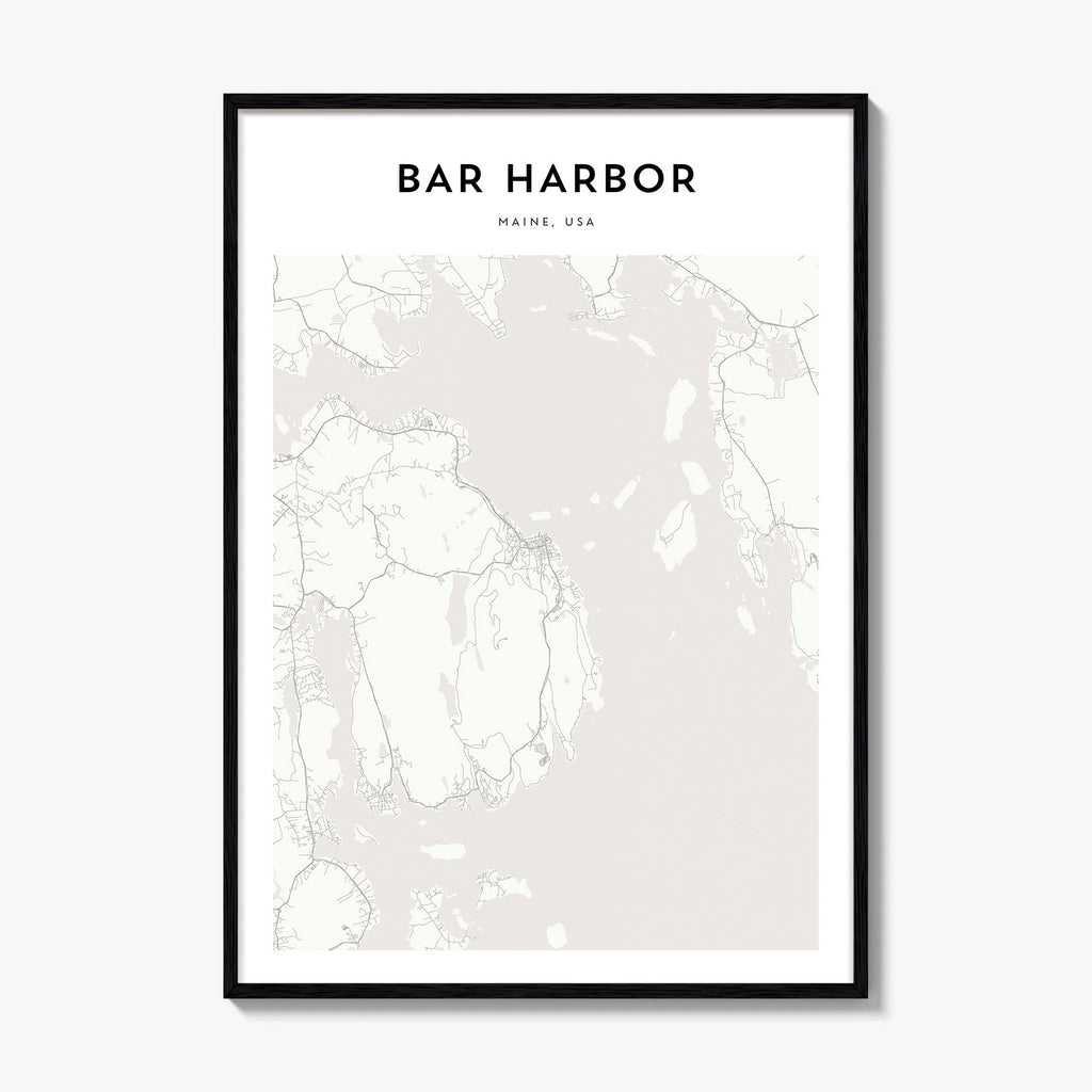 Bar Harbor Map Poster