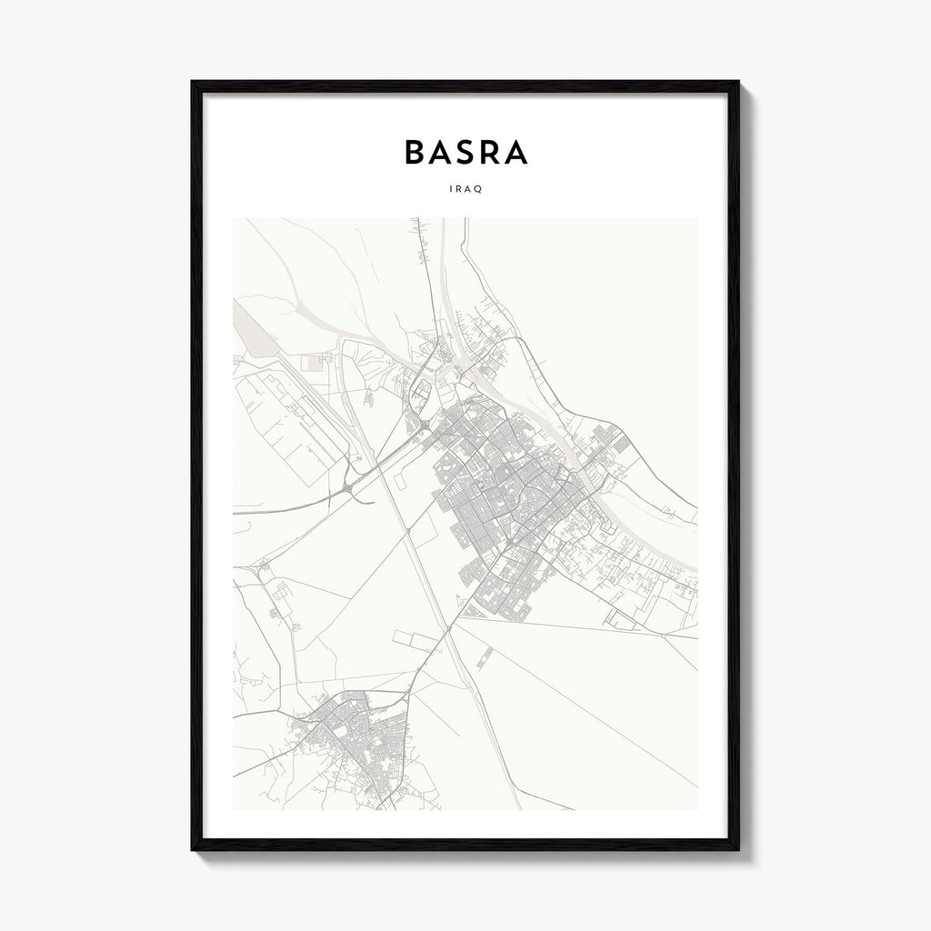 Basra Map Poster