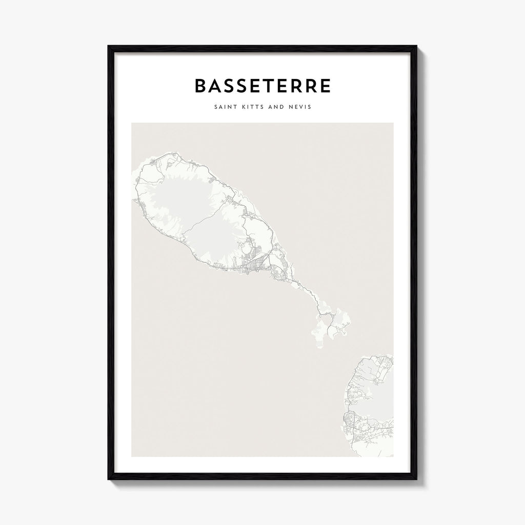 Basseterre Map Poster